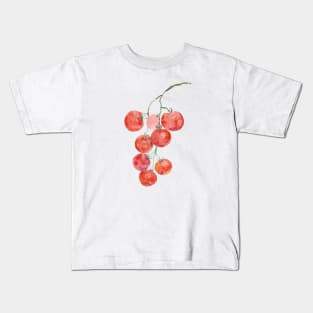 red cherry tomato watercolour Kids T-Shirt